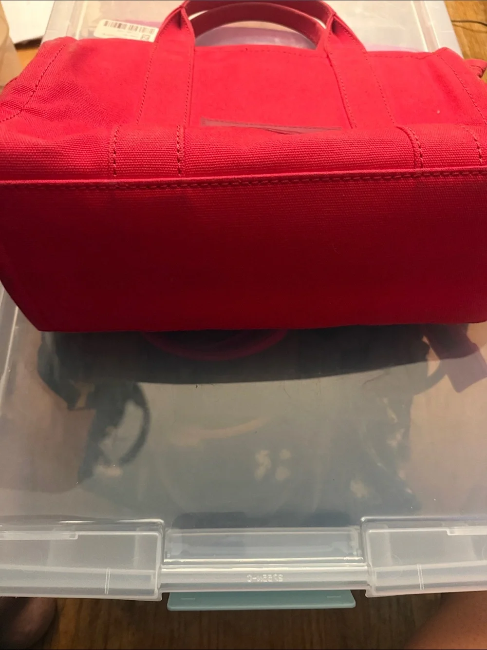 Marc Jacobs Red Canvas 'The Tote Bag' Medium Size USED